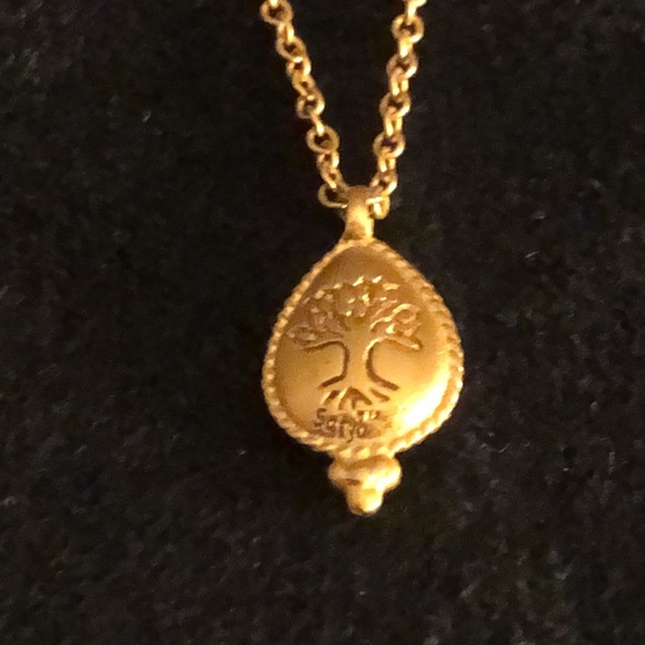 Vintage Satya 18kt Gold Plate Tree of Life Pendant Necklace - Picture 4 of 14